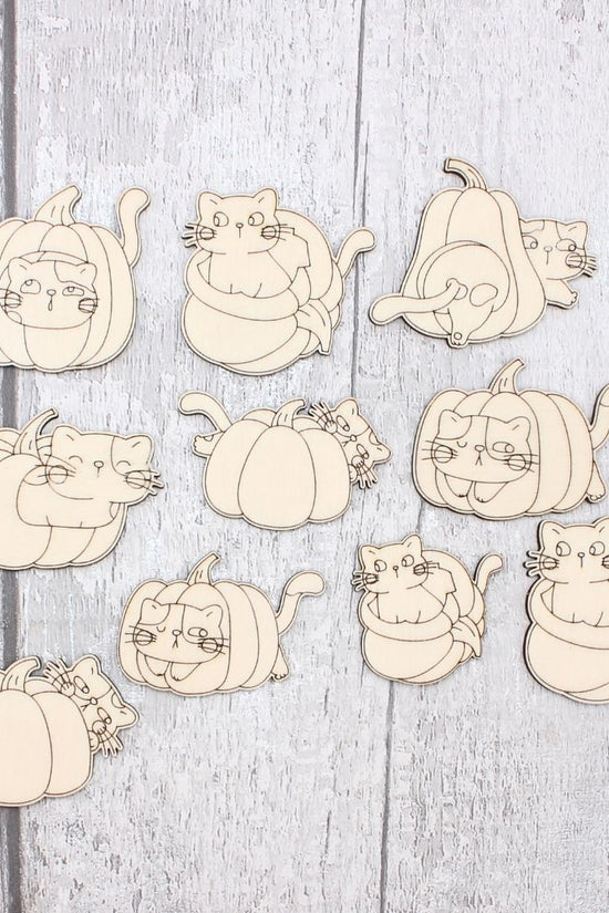 Kitties and Pumpkins Set  - 10 Pieces