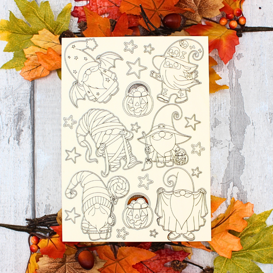 Halloween Gnome Set – A5 Sheet