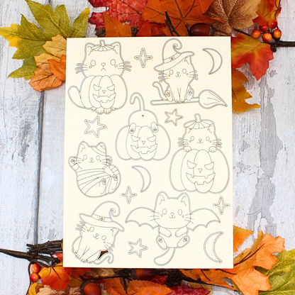 Halloween Kitty Set – A5 size