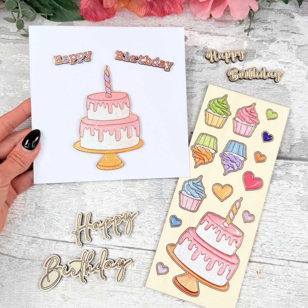 Happy Birthday Sentiments Pop-Out Sheet