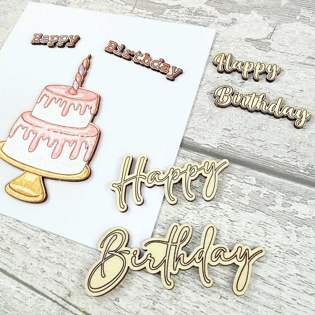 Happy Birthday Sentiments Pop-Out Sheet