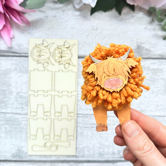 PomPom Highland Cow Character