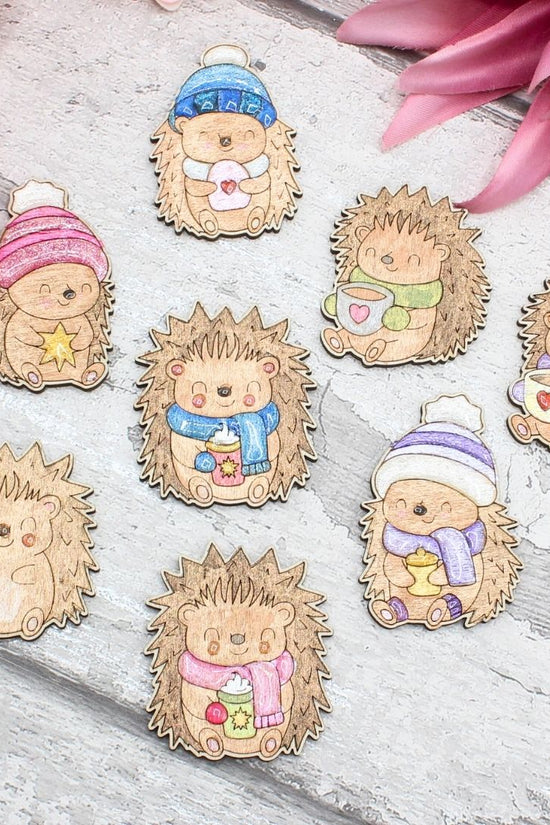 Cute Winter Hedgehog set