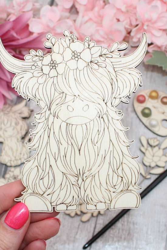 Highland Cow and Florals Mini Kit