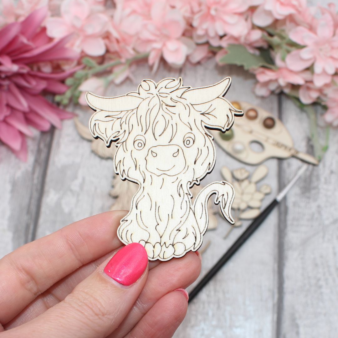 Highland Cow and Florals Mini Kit