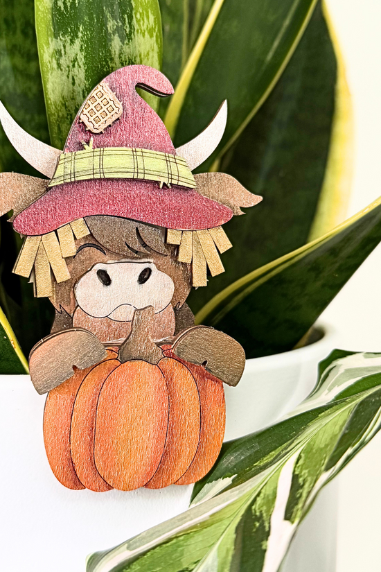 Harvest Highland Cow Pot Hanger