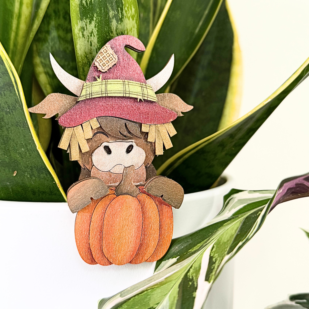 Harvest Highland Cow Pot Hanger