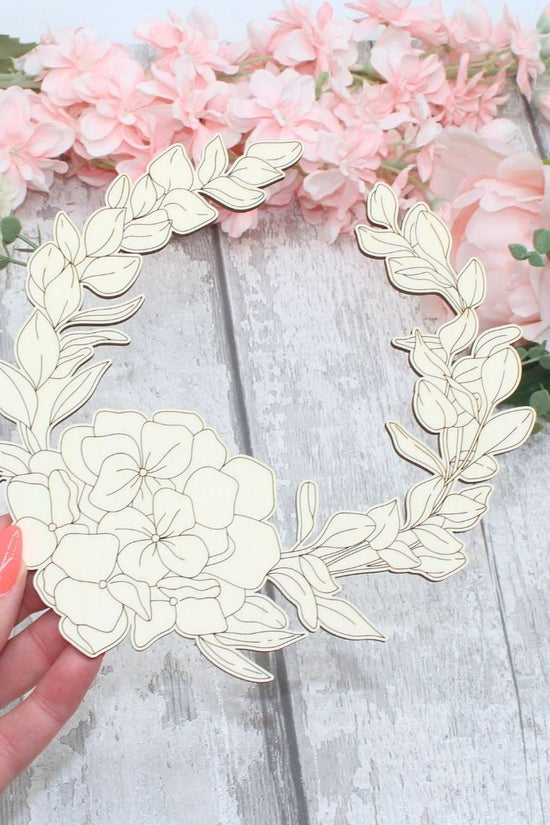 Hydrangea Clock Set - Clock included
