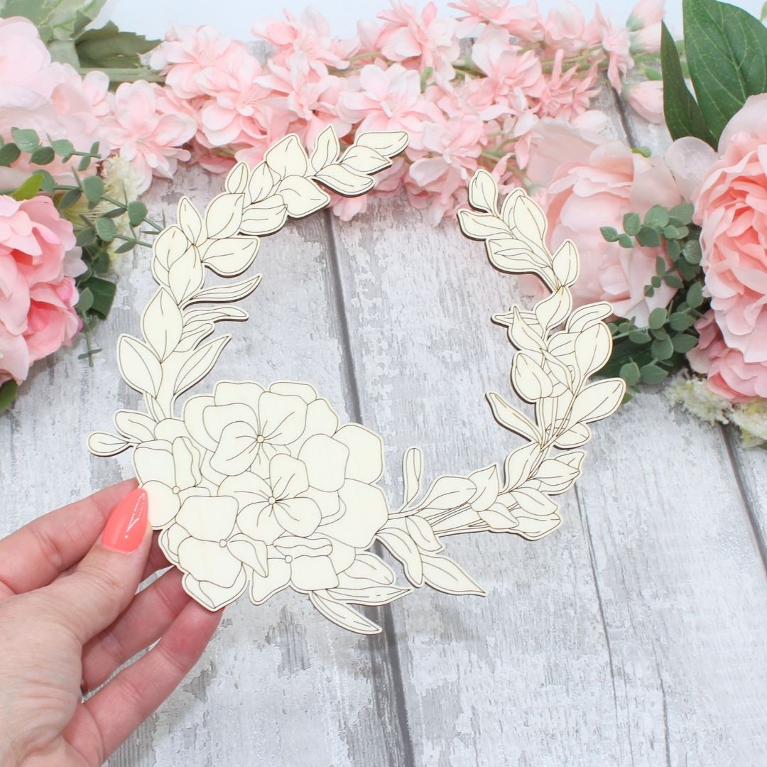 Hydrangea Clock Set - Clock included
