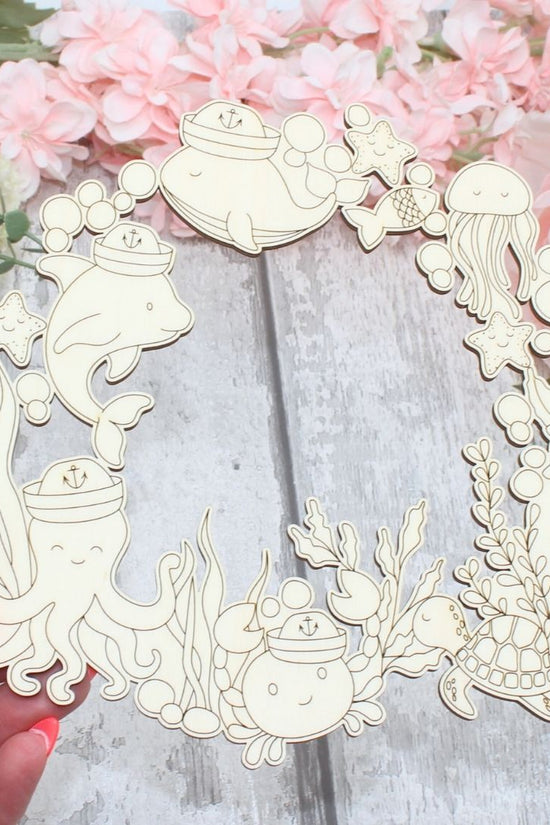 Ocean Creatures Clock Set - Clock included