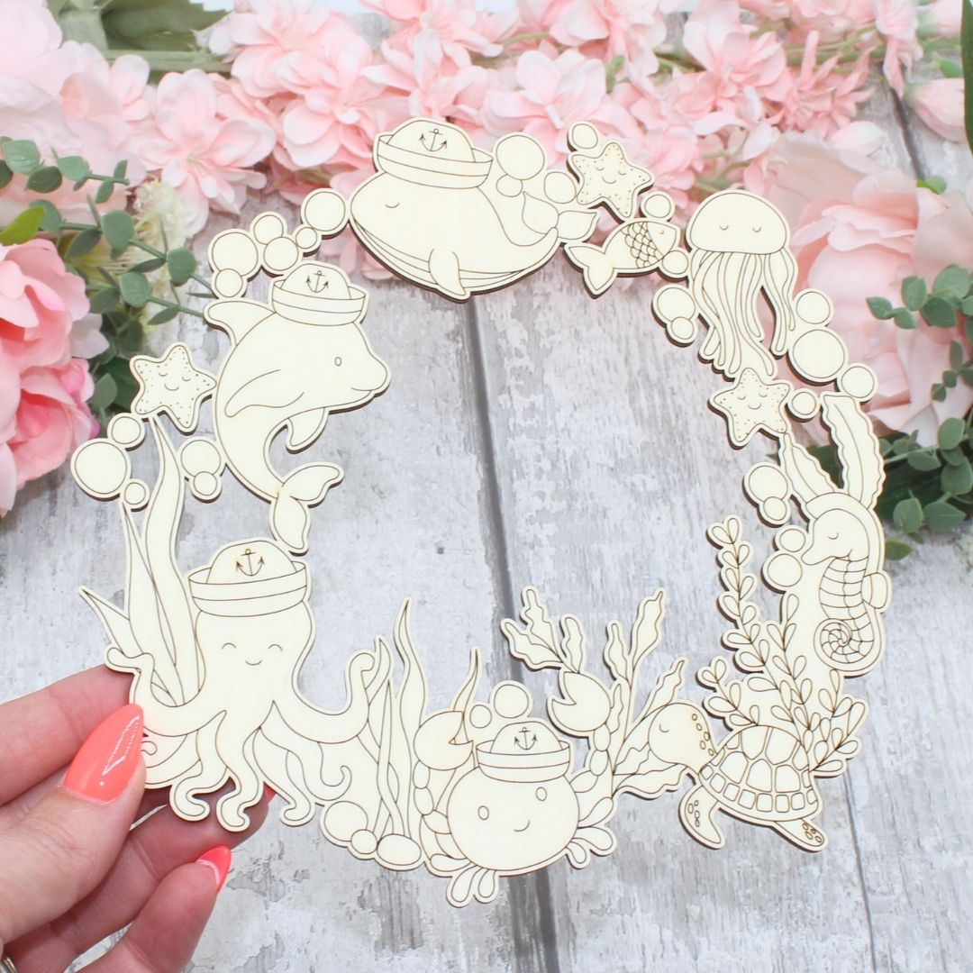 Ocean Creatures Clock Set - Clock included