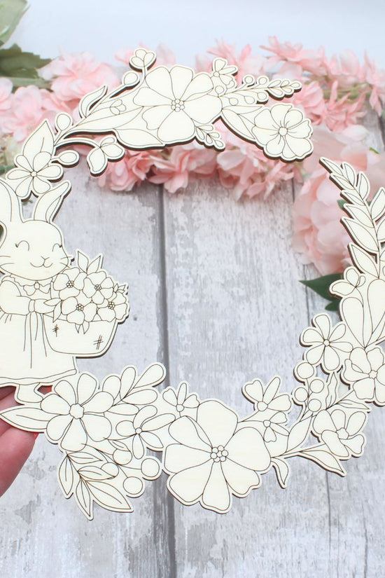 Spring Bunny Clock Set - Clock included