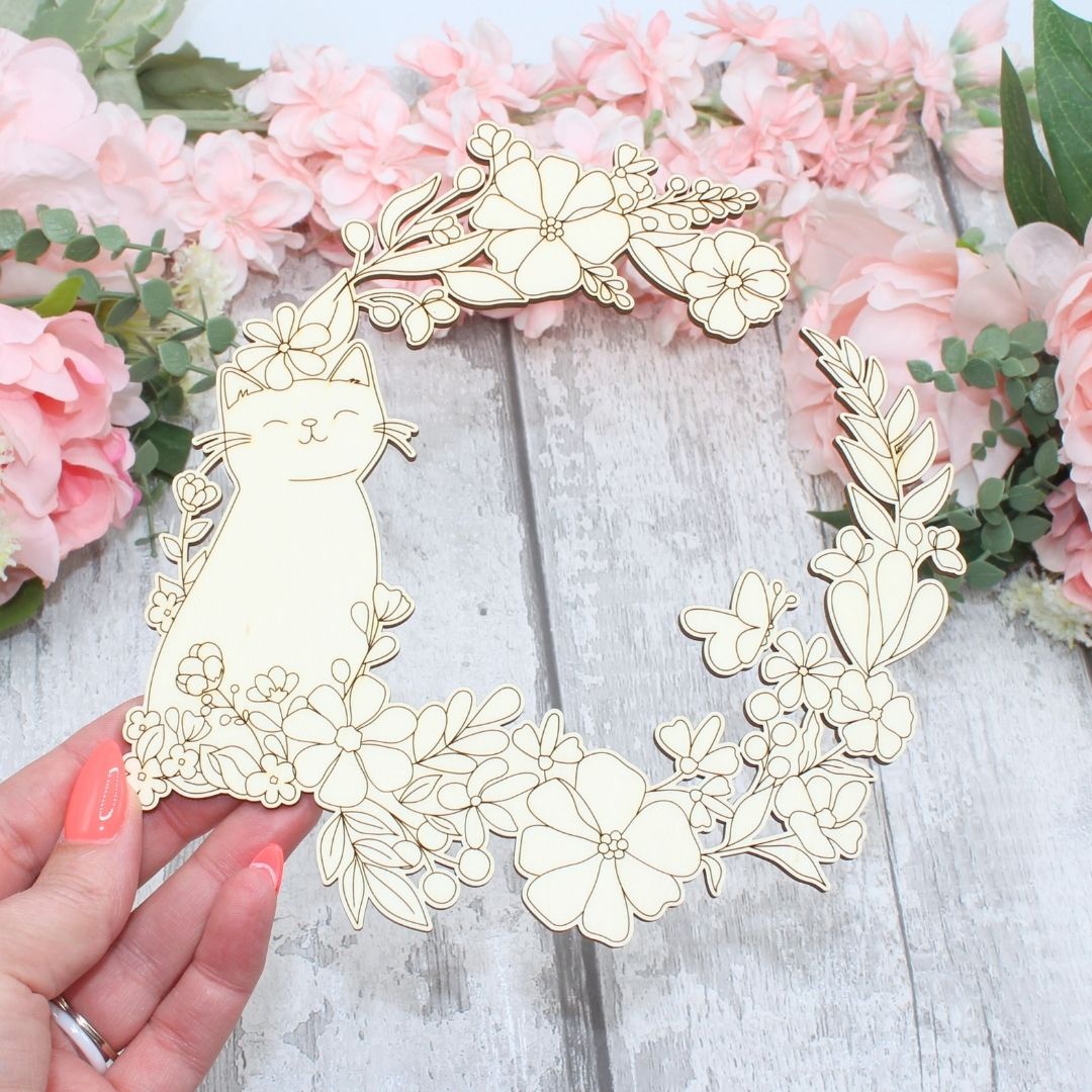 Spring Kitty Cat Clock Face