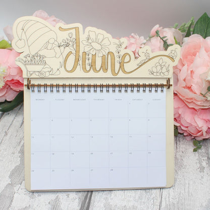 June Calendar Topper - Gnome Design