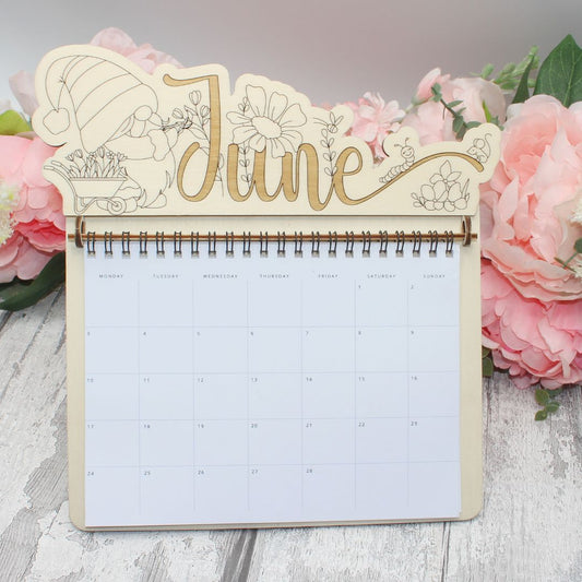 June Calendar Topper - Gnome Design