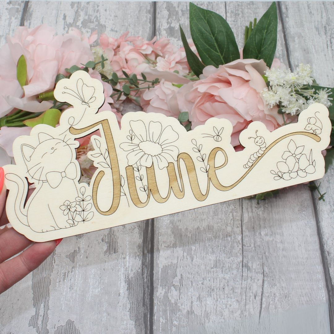 June Calendar Topper - Kitty Cat Design