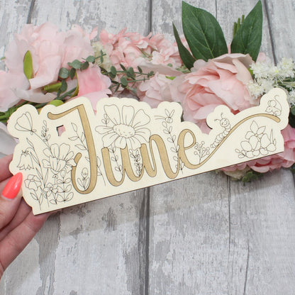 June Calendar Topper - Spring Meadow Design