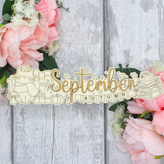 September Calendar Topper - Kitty Design