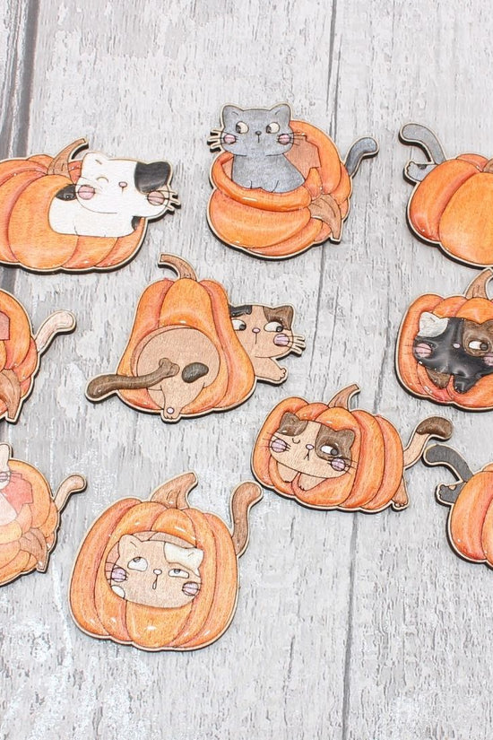 Kitties and Pumpkins Set  - 10 Pieces
