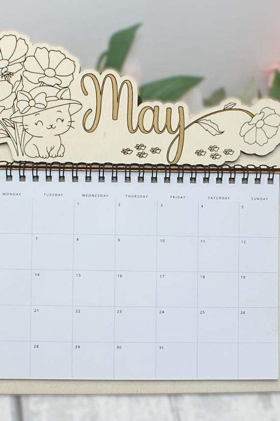 May Calendar Topper - Kitty Design