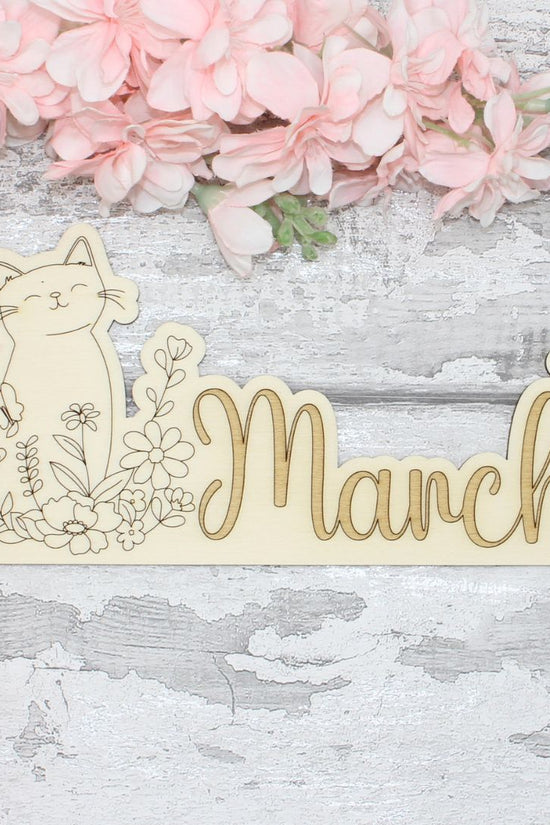 March Topper - Floral Kitty Cat