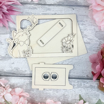 Kitty Cat Wooden Photo Frame