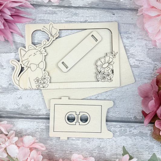 Kitty Cat Wooden Photo Frame