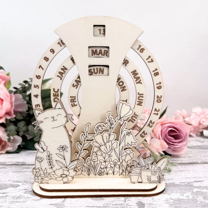 Spring Kitty Cat – Interchangeable Calendar Scene Set