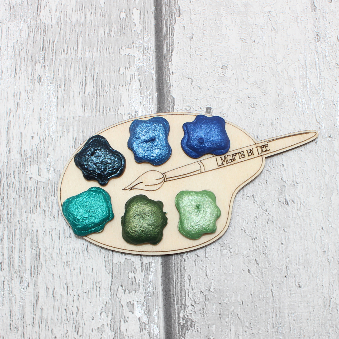 Full Aqua Shimmer Watercolour Palette (Midi Size)