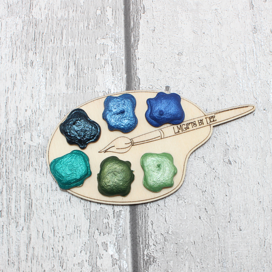 Full Aqua Shimmer Watercolour Palette (Midi Size)