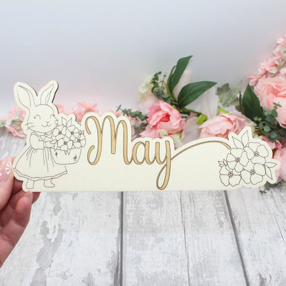 May Calendar Topper - Cute Animal Design