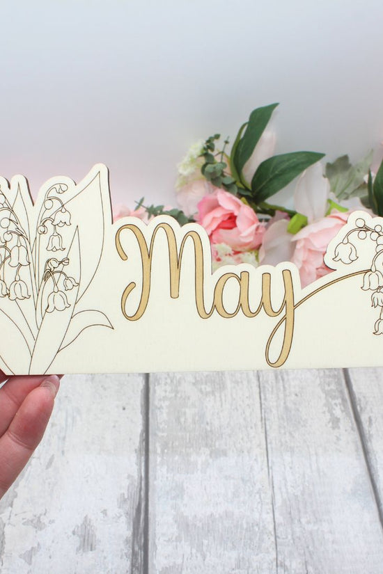 May Calendar Topper - Floral Design (Lillies of the Valley)