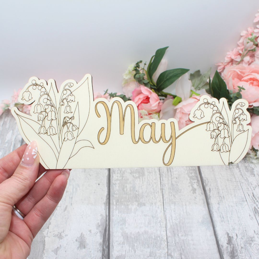 May Calendar Topper - Floral Design (Lillies of the Valley)