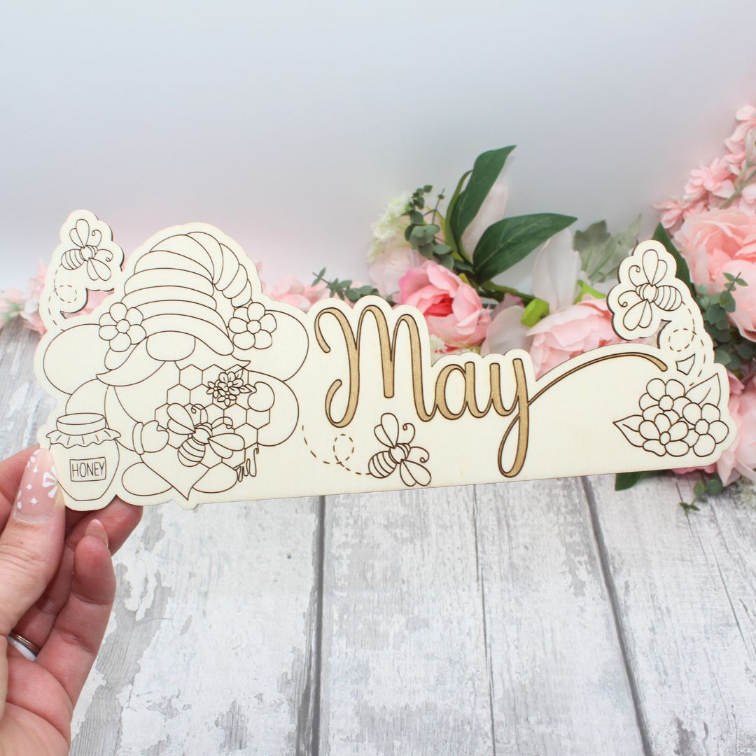 May Calendar Topper - Gnome Design