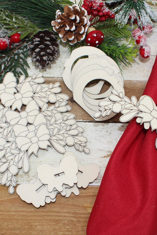 Christmas Napkin Rings - Set of 6