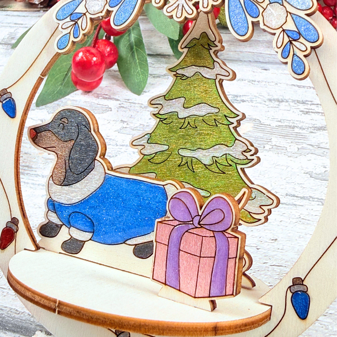 The NuNu – Mini Dachshund 3D Tree Ornament