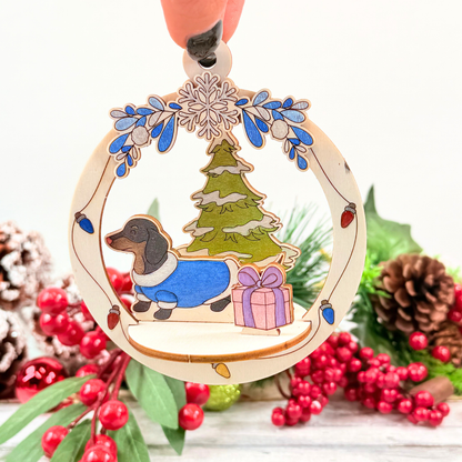 The NuNu – Mini Dachshund 3D Tree Ornament