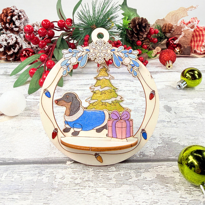 The NuNu – Mini Dachshund 3D Tree Ornament
