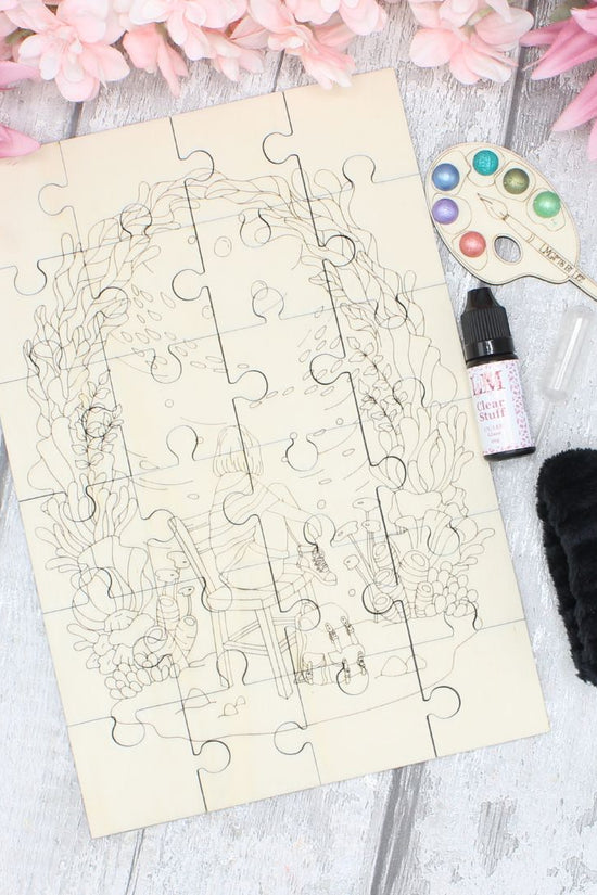 Ocean View Puzzle Colouring Sheet