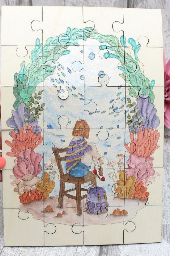 Ocean View Puzzle Colouring Sheet