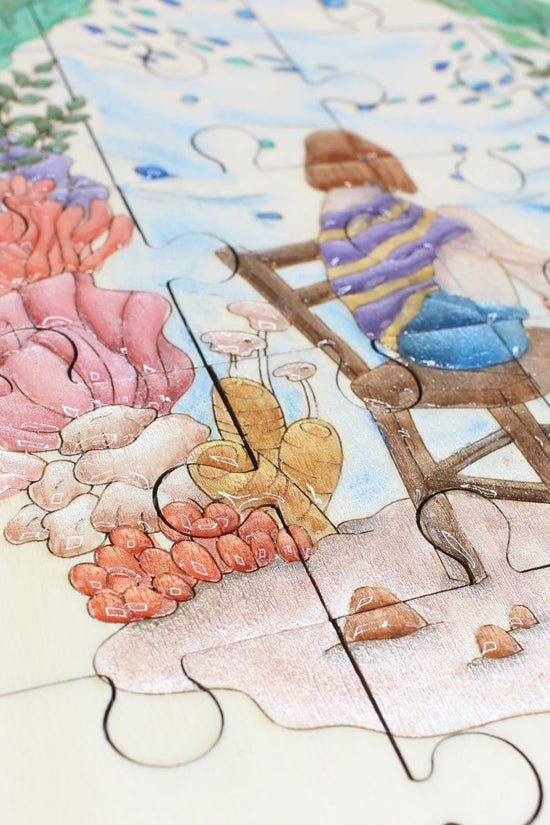 Ocean View Puzzle Colouring Sheet