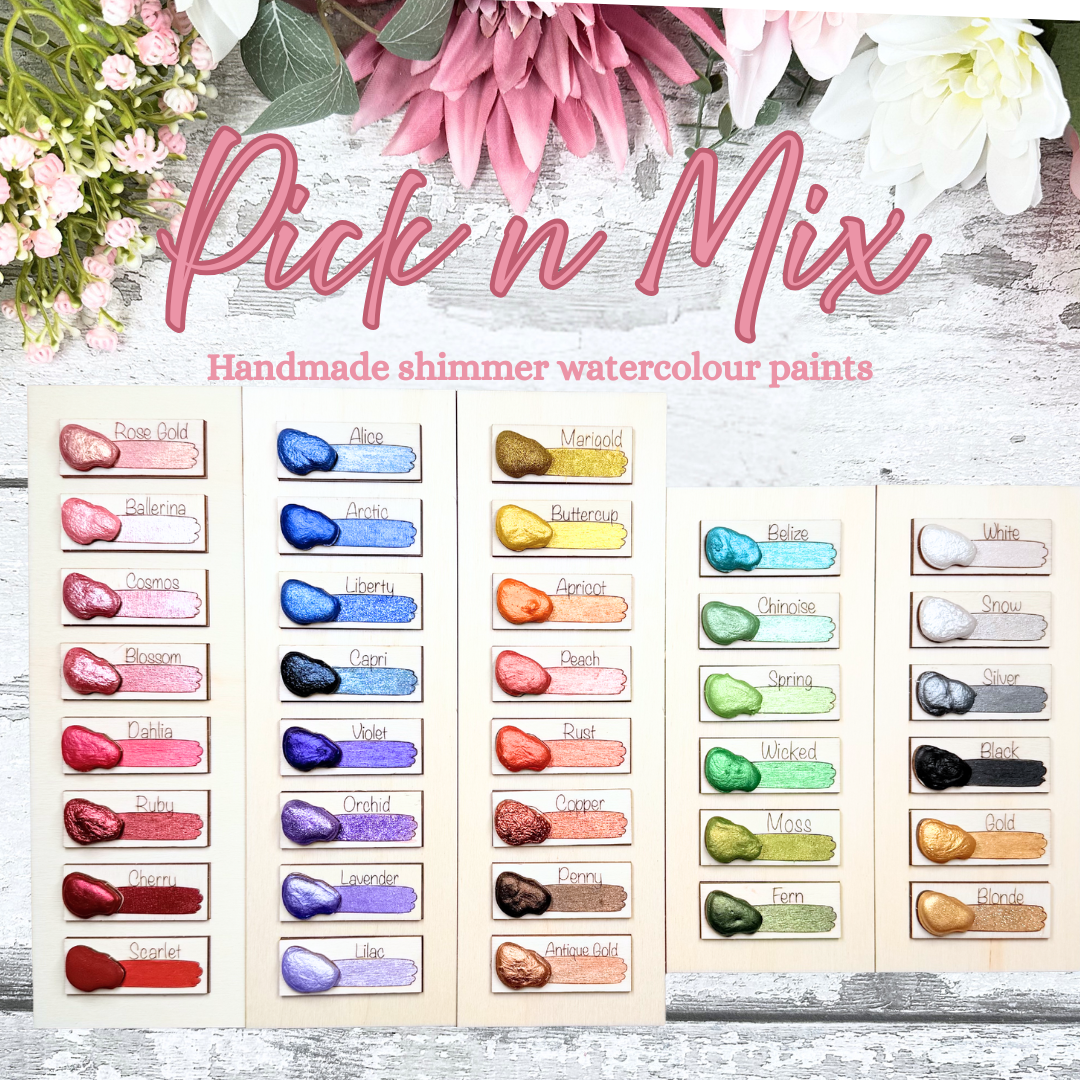 Handmade Shimmer Watercolour Paint - Pick n Mix