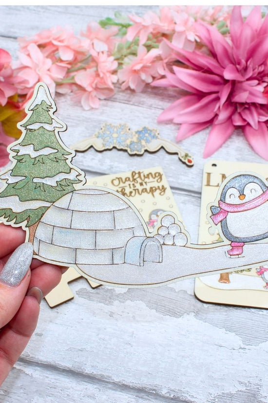 Cute Penguin Clock Face Add on (clock not included)
