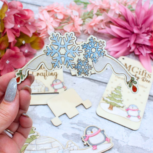 Cute Penguin Clock Face Add on (clock not included)