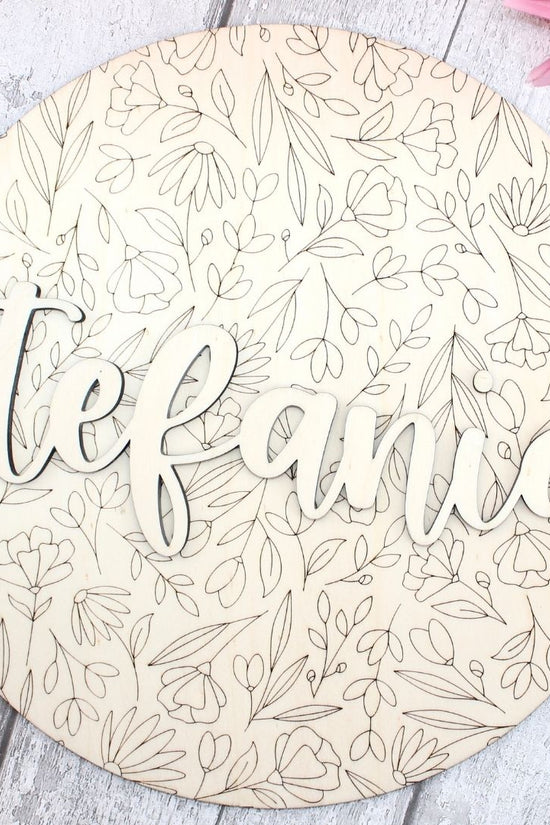 Personalised Floral Name Sign