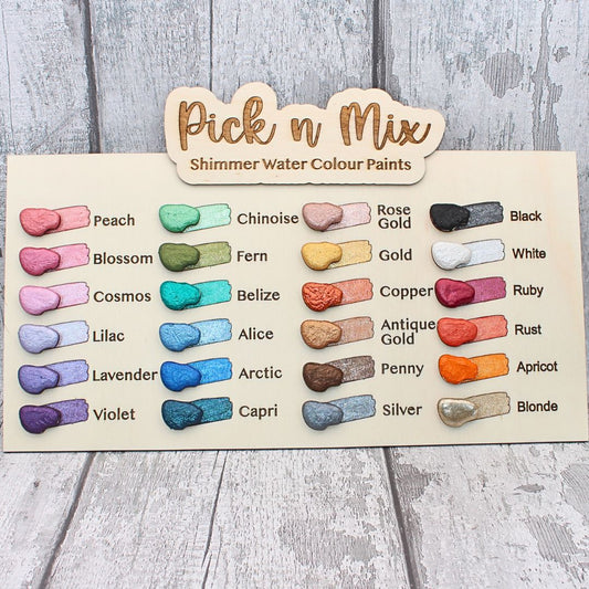 Shimmer Watercolour Paint - Pick n Mix (Full Size)