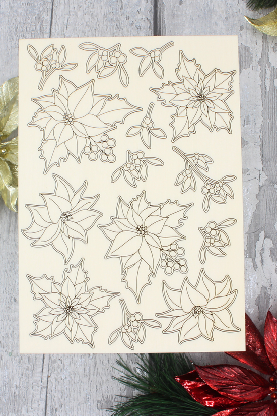 Christmas Florals - Poinsettia & Mistletoe
