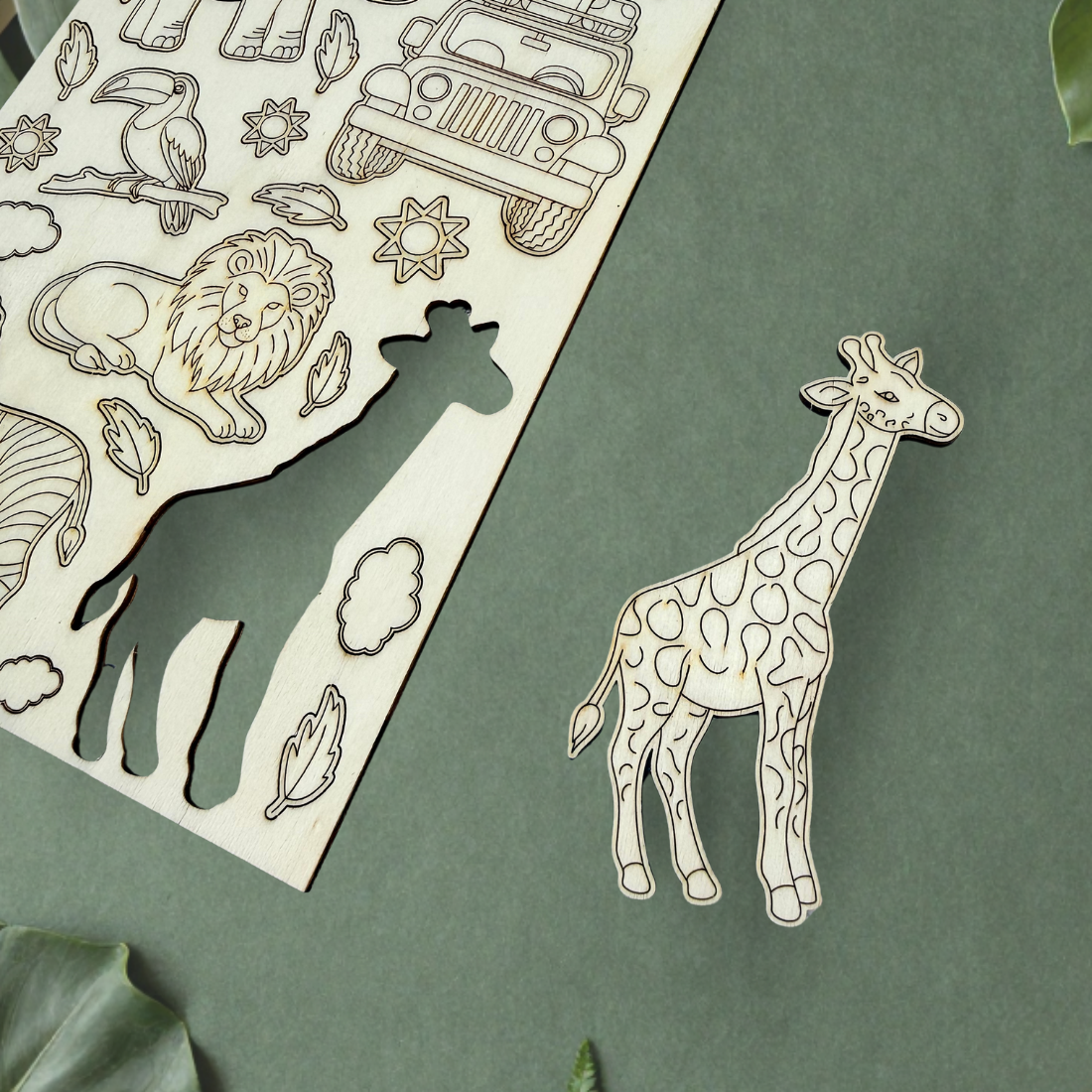 Safari Adventure Colouring Pop-Out Sheet