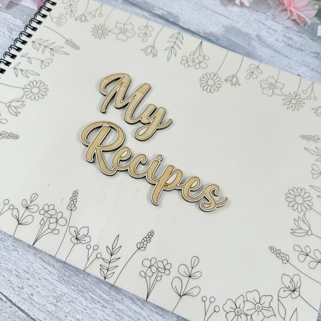 Personalised Floral Recipe Book Craft Kit - (PRE-ORDER)
