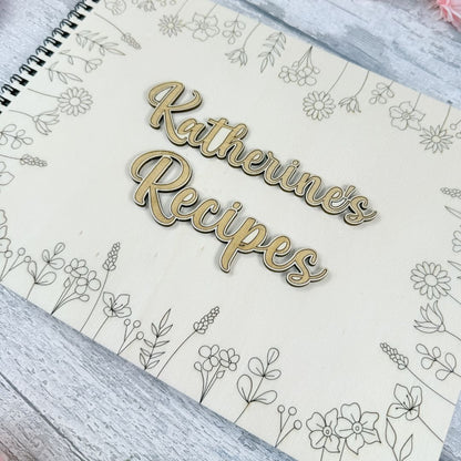 Personalised Floral Recipe Book - (PRE-ORDER)